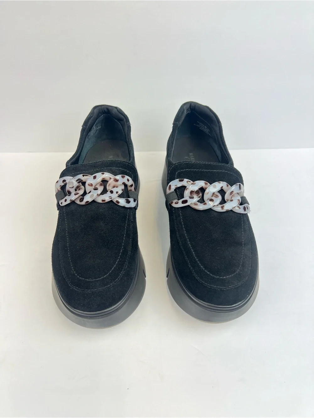 NAKED FEET Princeton black suede platform sneakers- Size 9M